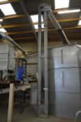 Perry GALVANISED STEEL CASED BELT & BUCKET ELEVATOR, 280mm wide on casing, approx. 6m centres