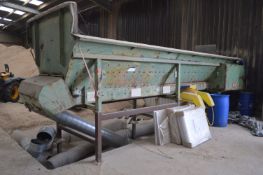 Slootweg Sawdust Tip Hopper, approx. 1.8m x 6.7m long x 1m deep overall, with twin chain and scraper