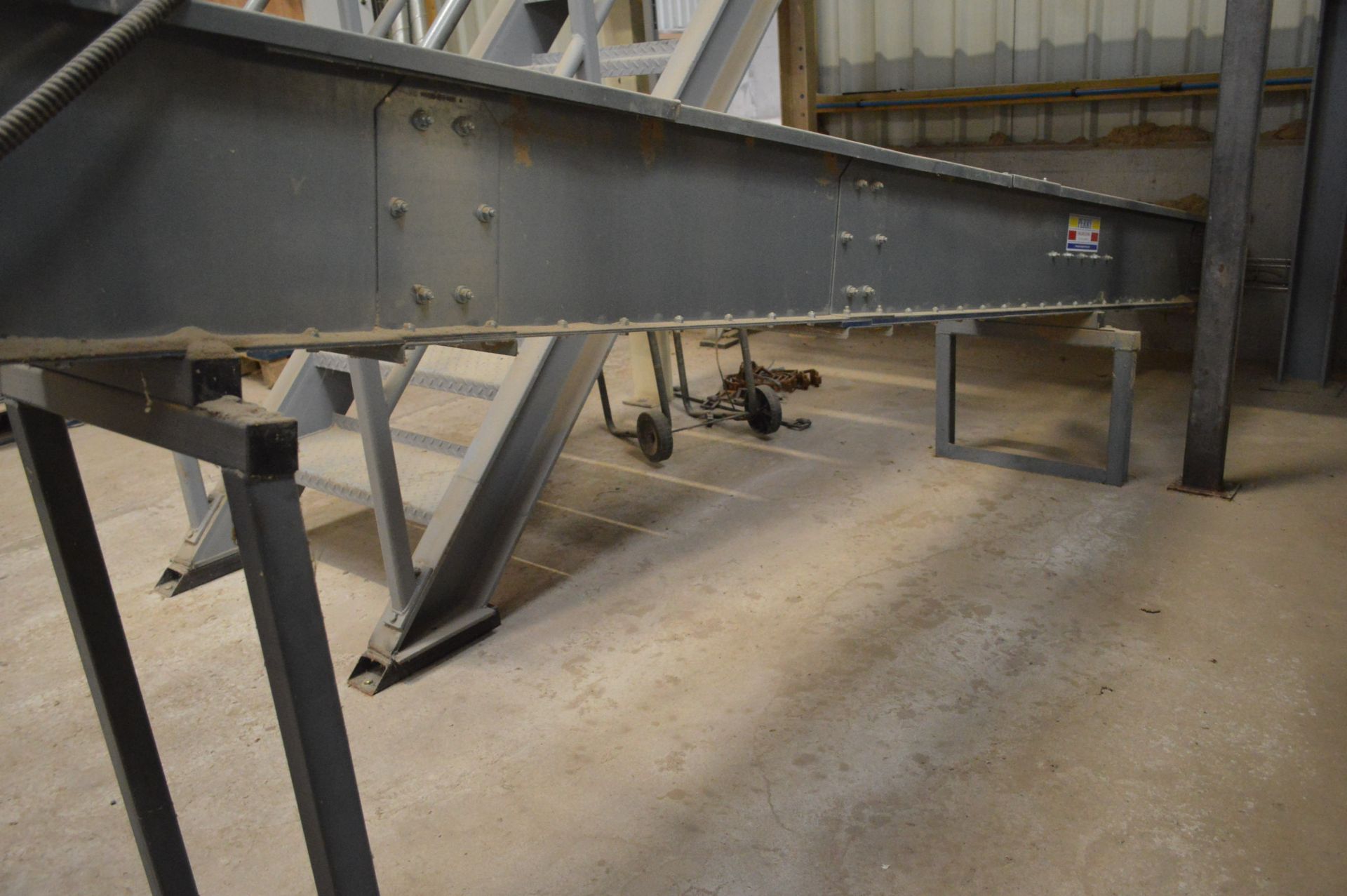 Perry 250A Galvanised Steel Cased Inclined Screw Conveyor, serial no. AV996, year of manufacture - Image 2 of 5