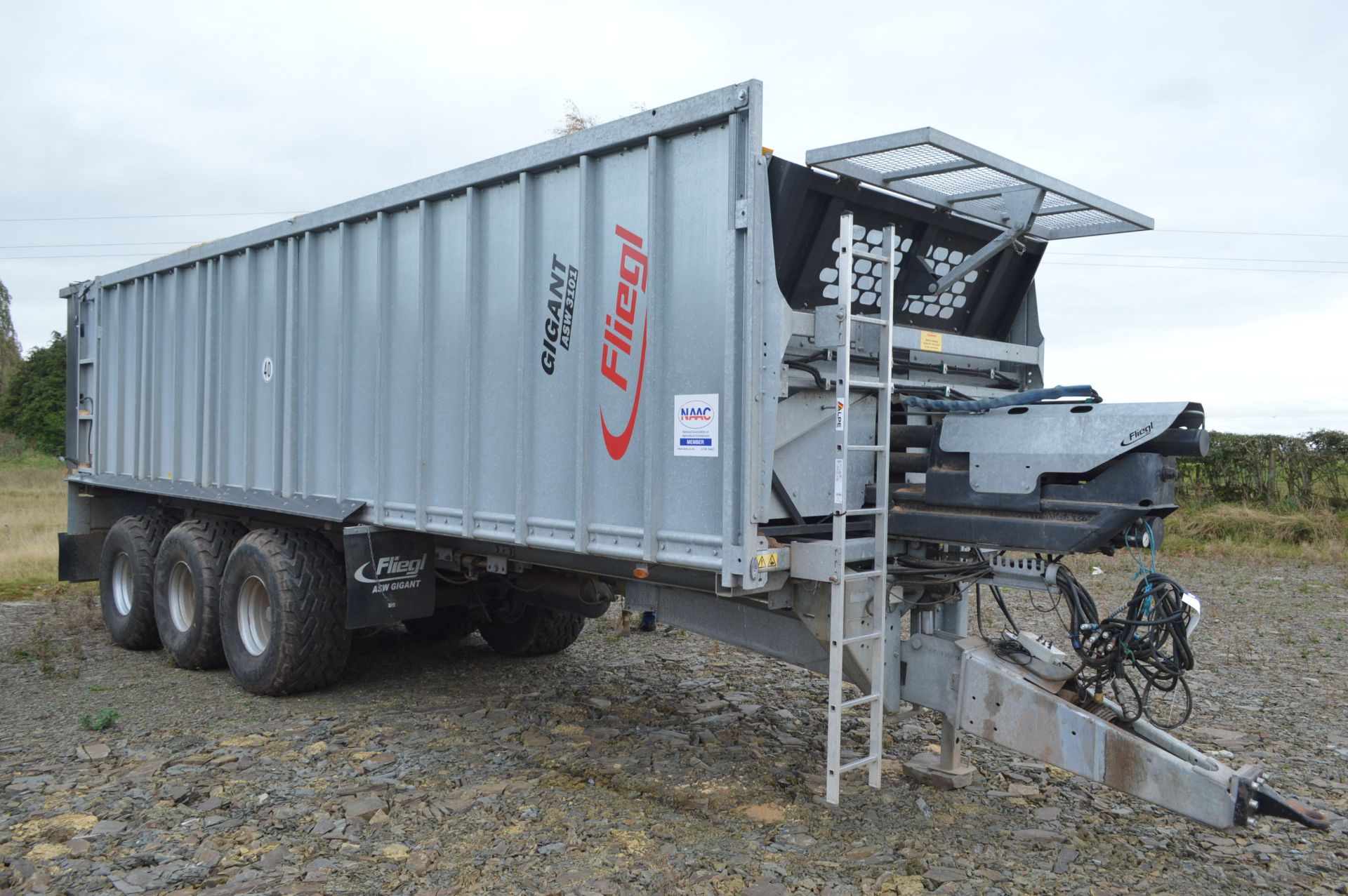 Fliegl GIGANT ASW 3101 (three axle 10.1m body) TRIDEM 29T TRI-AXLE GALVANISED STEEL SIDED PUSH OFF - Image 3 of 31