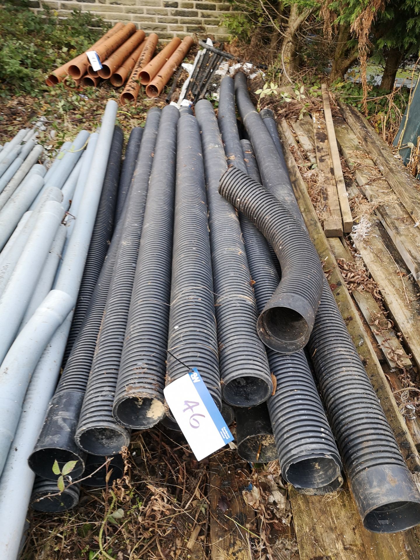 Quantity of 4 Inch Diameter Black Sub Soil Drainag