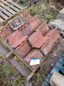 Pallet of Red Clay Roof Ridge Tiles