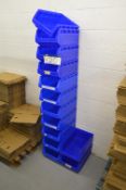 12 Blue Plastic Stacking Bins