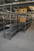 Nine Bays of Metal System Boltless Steel Shelving, each bay approx. 2.25m high x 1.57m long x 0.