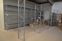 Nine Bays of Metal System Boltless Steel Shelving, each bay mainly approx. 2.25m high x 1.57m long x