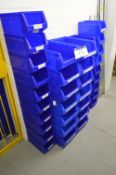 40 Blue Plastic Stacking Bins