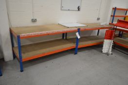 Two Steel Framed Packing Benches