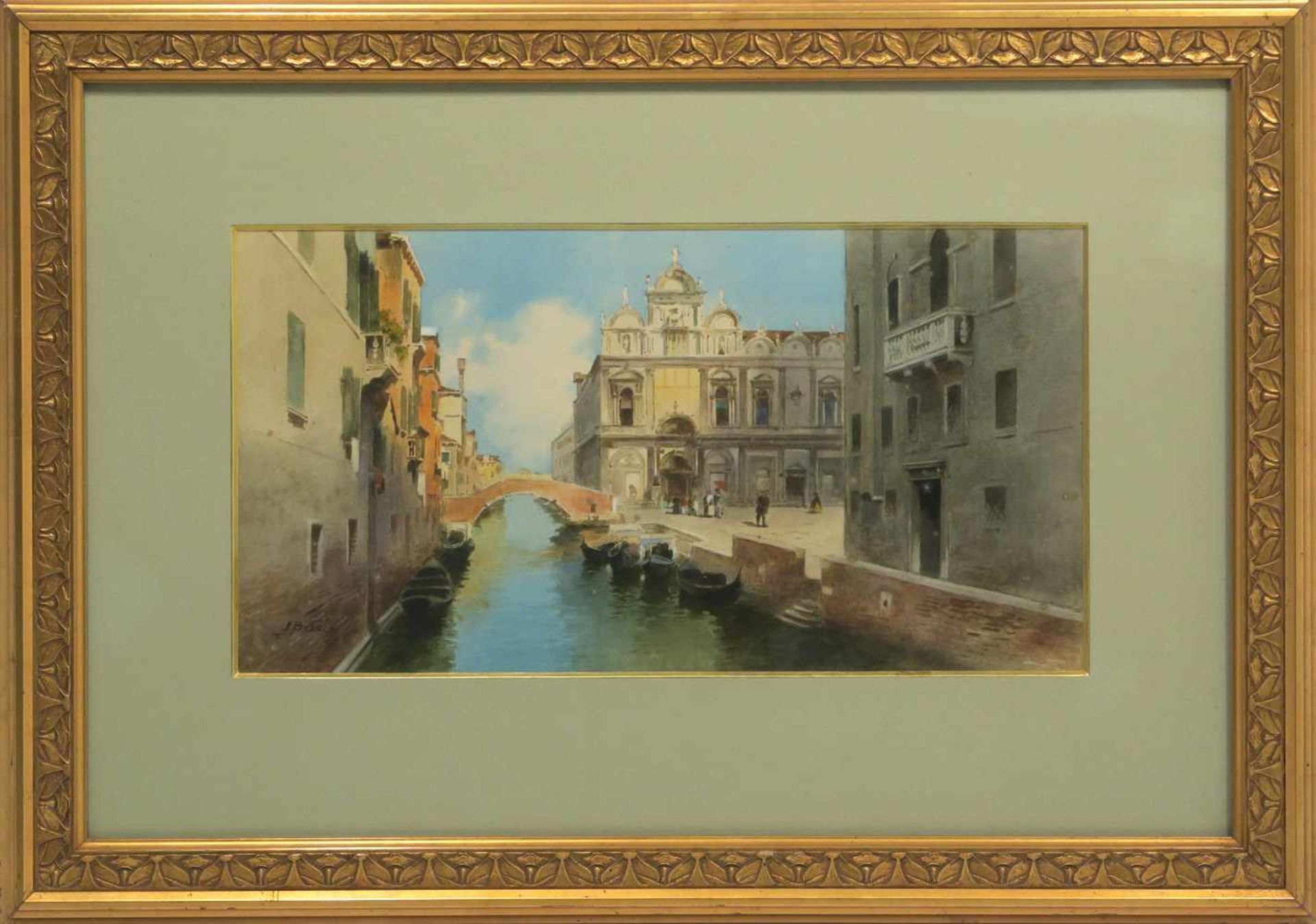 Branco, E. A.20. Jh.Venedig mit Blick auf die Scuola Grande di San MarcoAquarell. BA: 18 x 35 cm. L.