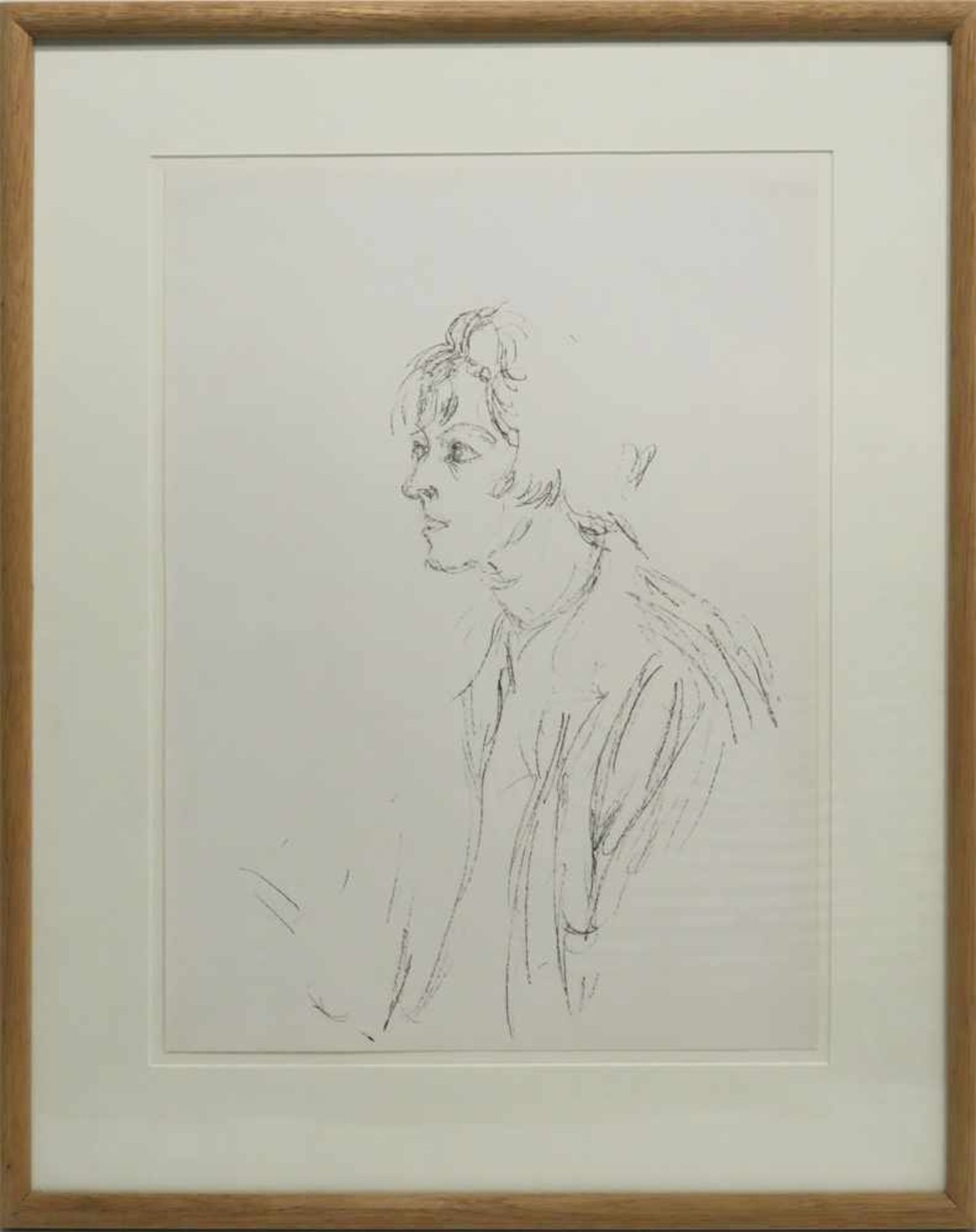 Giacometti, Alberto1901 Borgonovo - 1966 ChurFemme en profileLithographie. 38 x 28 cm. Kleine