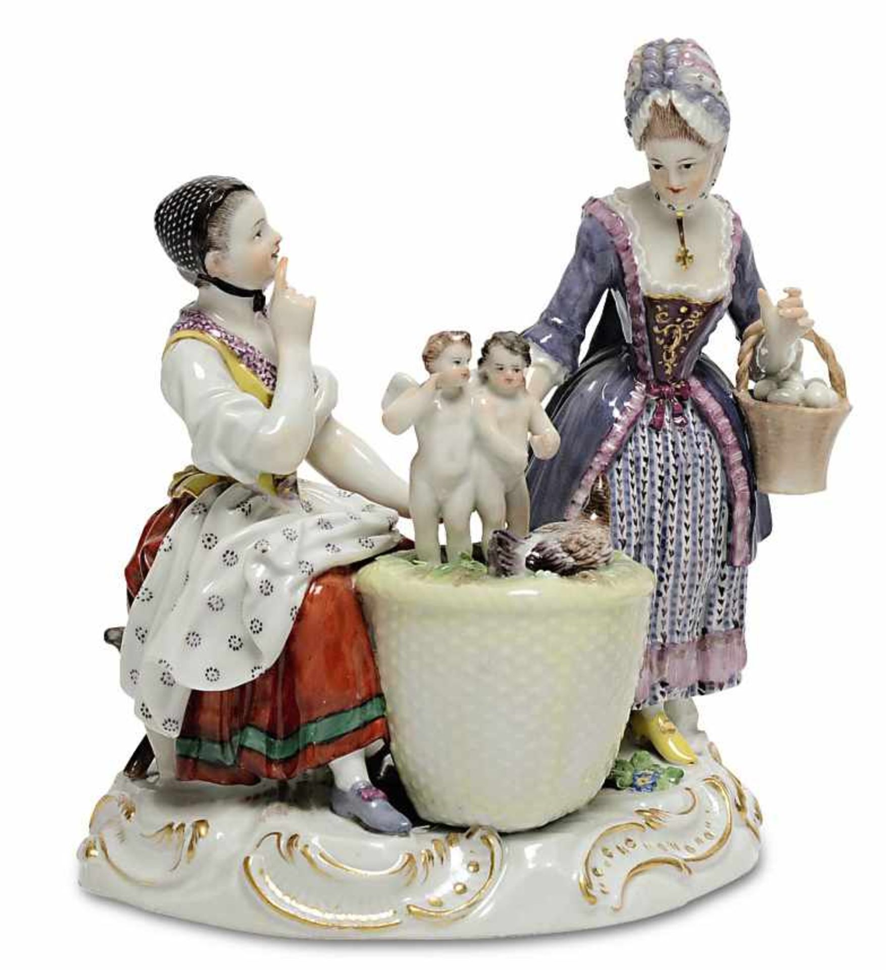 Die Eierverkäuferin (Allegorie der Liebe) Meissen, nach Modell von Johann Carl Schönheit (um 1772)