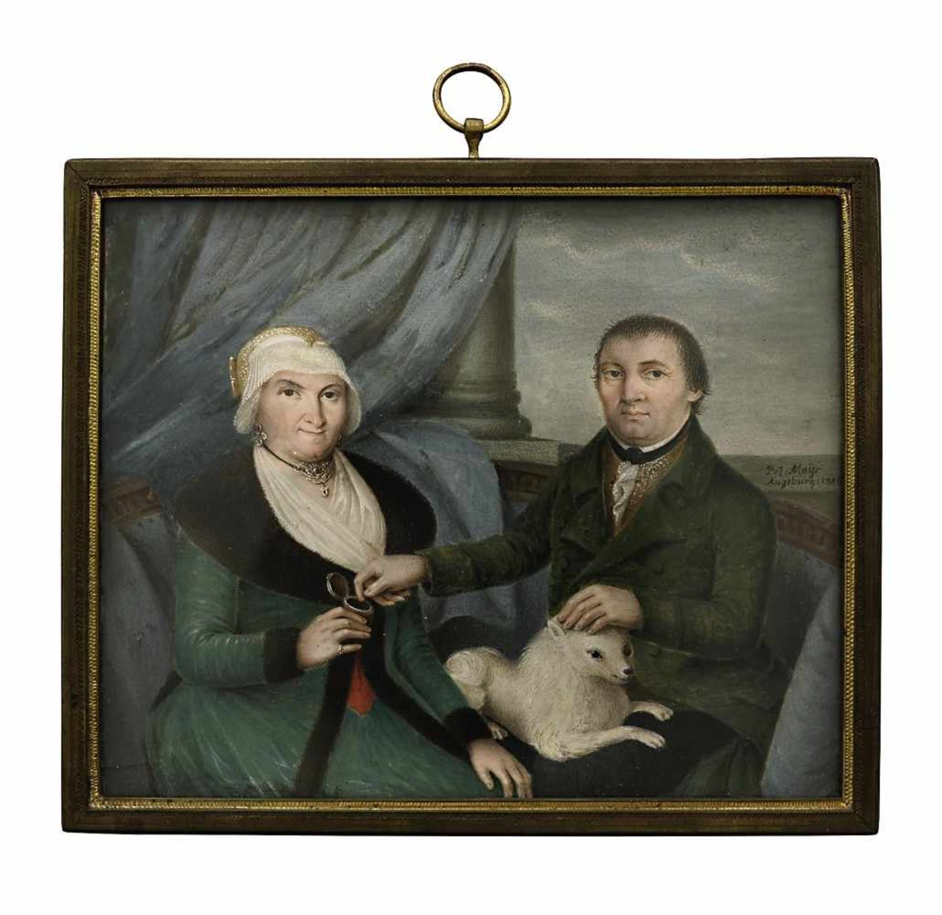 Bildnis eines EhepaarsPeter Mayr (1785 Freiburg im Breisgau - 1836 München) Aquarell und