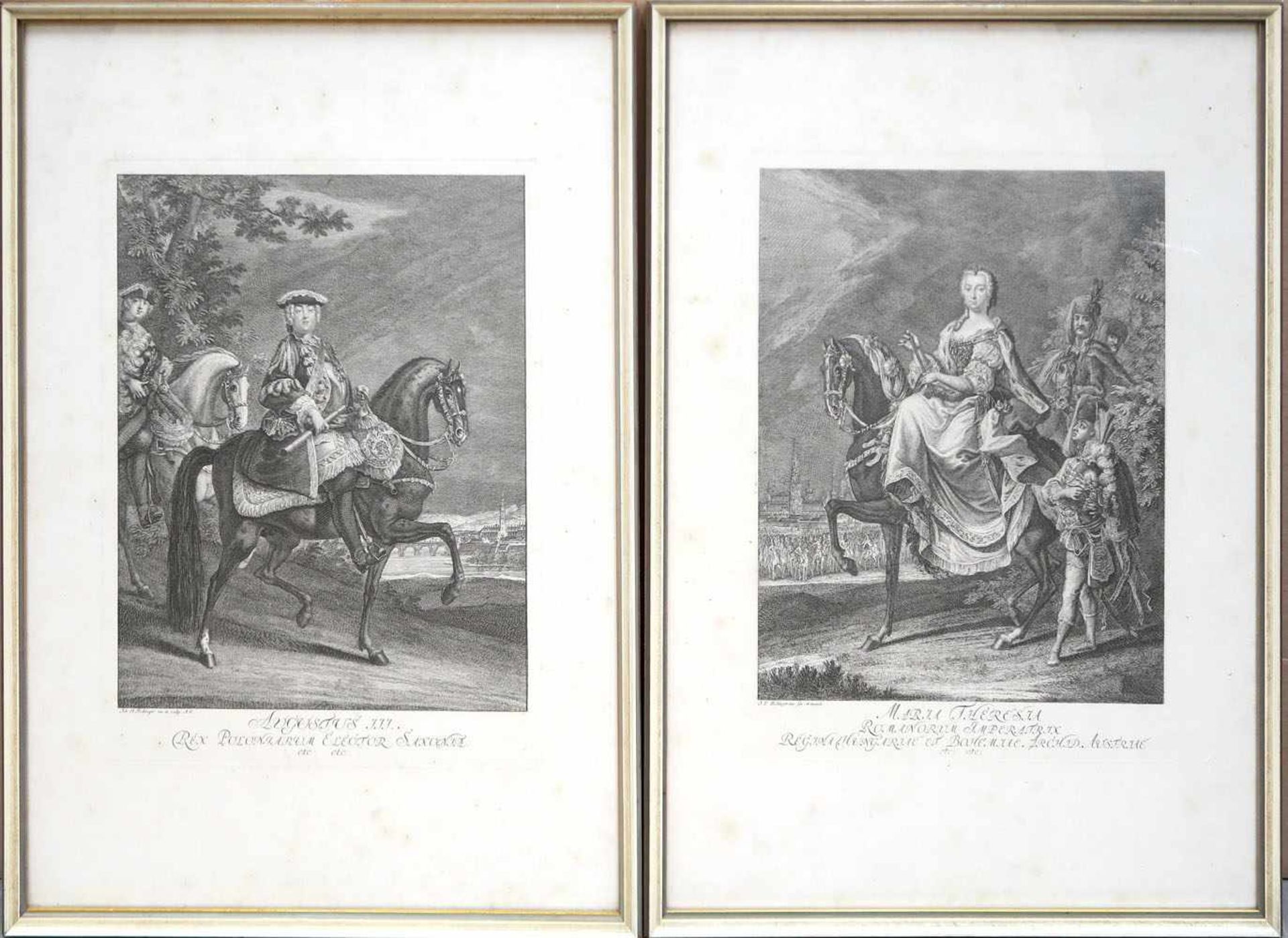 Ridinger, Johann Elias 1698 Ulm - 1767 Augsburg August III von Polen / Maria Theresia / Zar Peter - Bild 3 aus 6