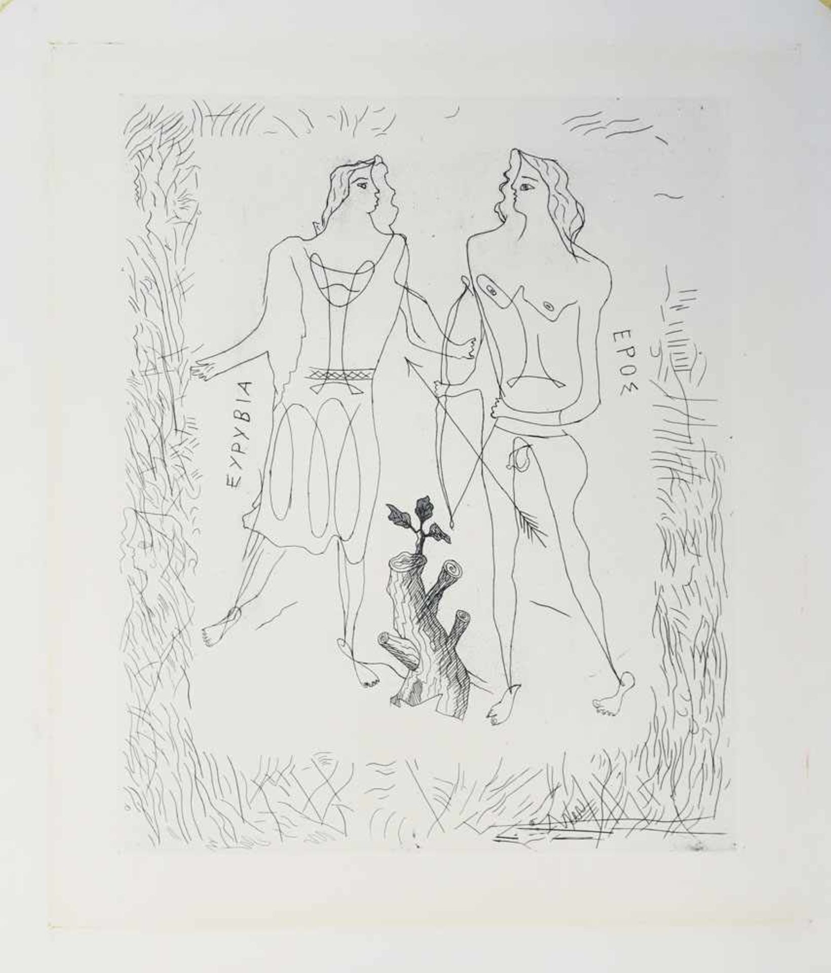 Braque, Georges1882 Argenteuil - 1963 ParisEurybia und ErosRadierung (eventuell posthumer Abzug)