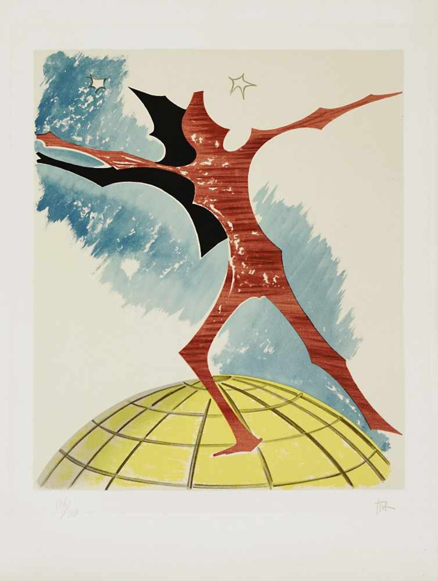 Man Ray (Emmanuel Radnitzky)1890 Philadelphia - 1976 ParisIn cima al mondoFarblithographie (WZ: "