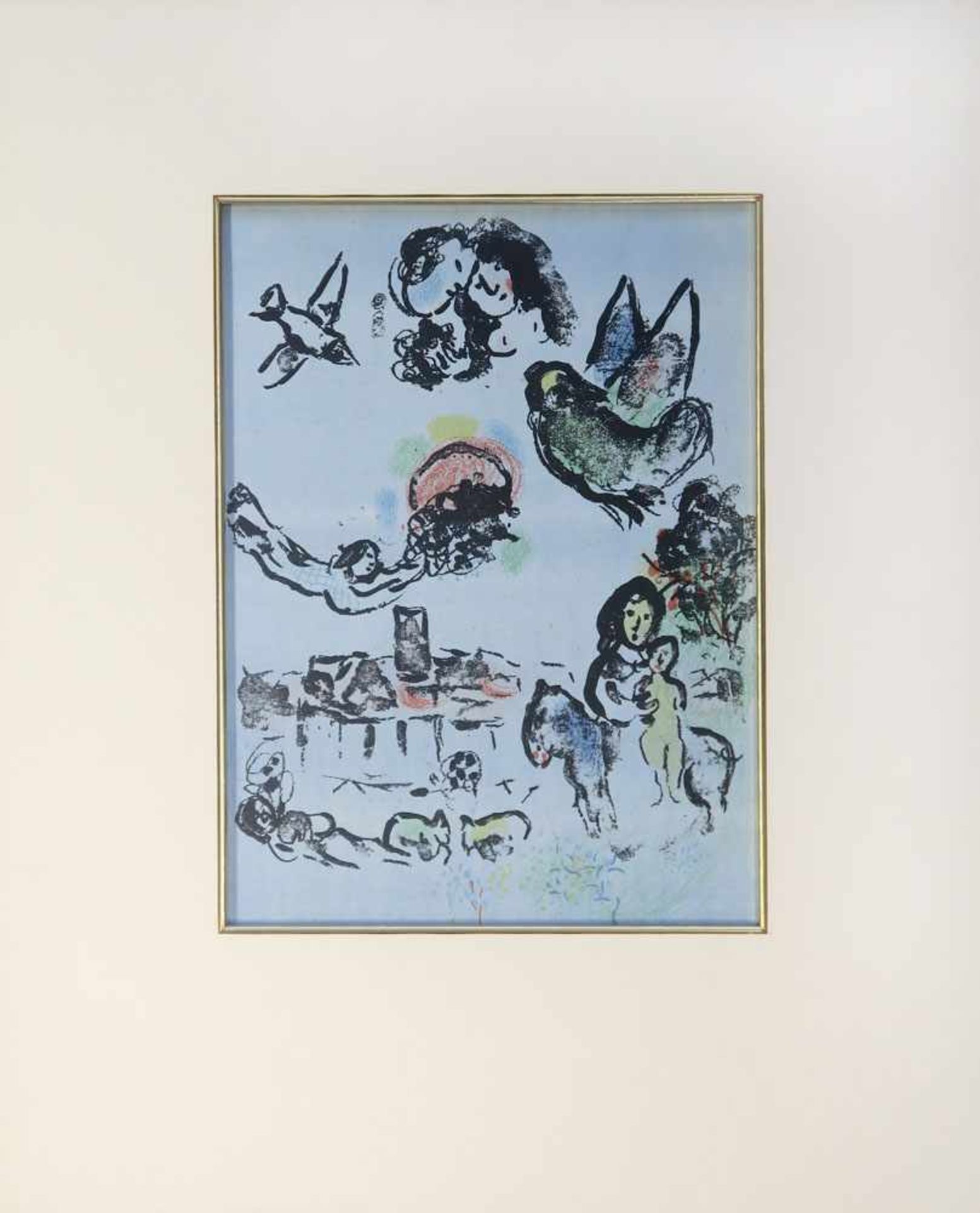 Chagall, Marc1887 Vicebsk - 1985 St-Paul-de-VenceNocturne à Vence (1963)Farblithographie 32 x 24