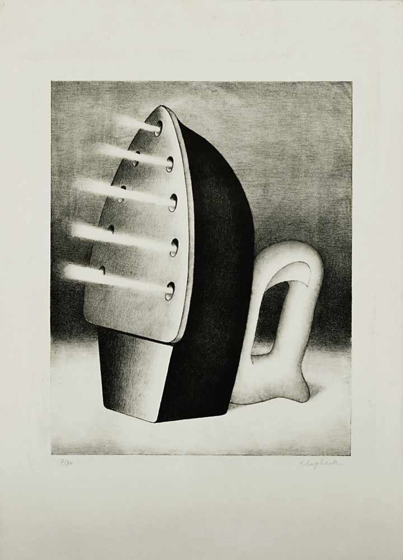 Klapheck, Konradgeb. 1935 DüsseldorfDie Schwiegermutter (Dampfbügeleisen)Lithographie Blatt: 69,5