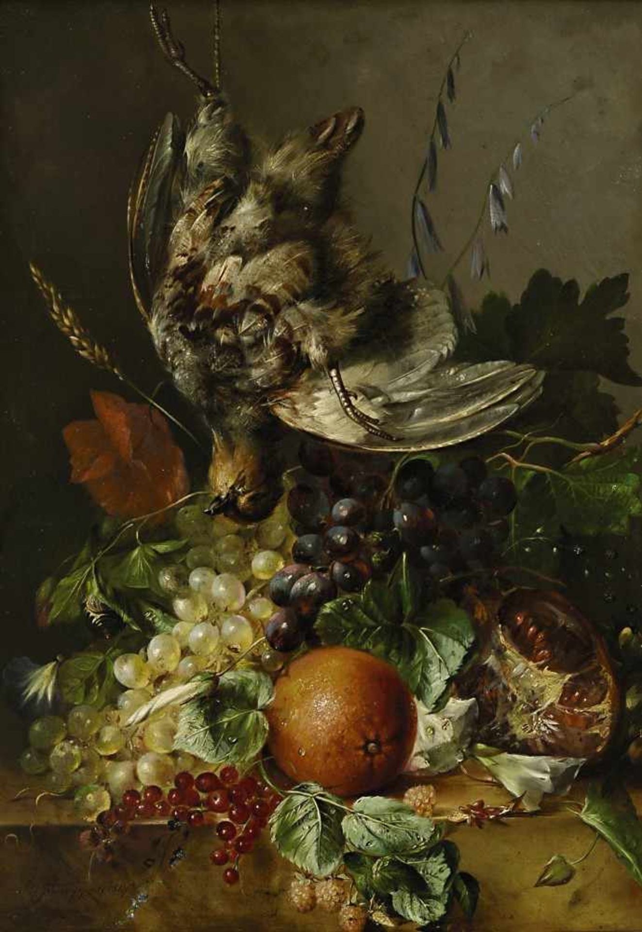 Huygens, François Joseph1820 - 1908, BelgienStillleben mit Früchten und FederviehÖl / Holz 55 x 39,5