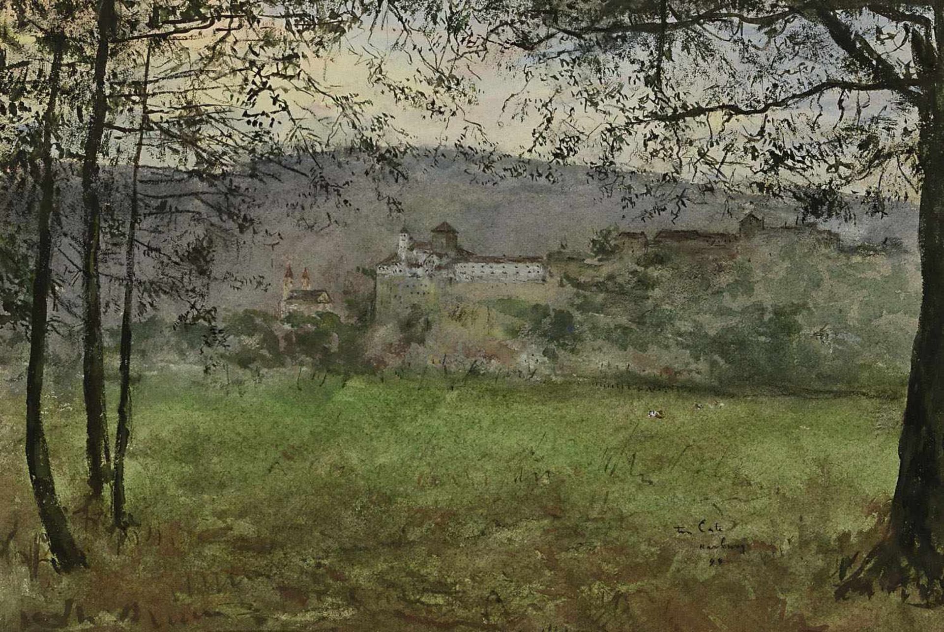 ten Cate(wohl Siebe Johannes ten Cate, 1858 Sneek - 1908 Paris)LandschaftenPastell bzw. Aquarell BA: