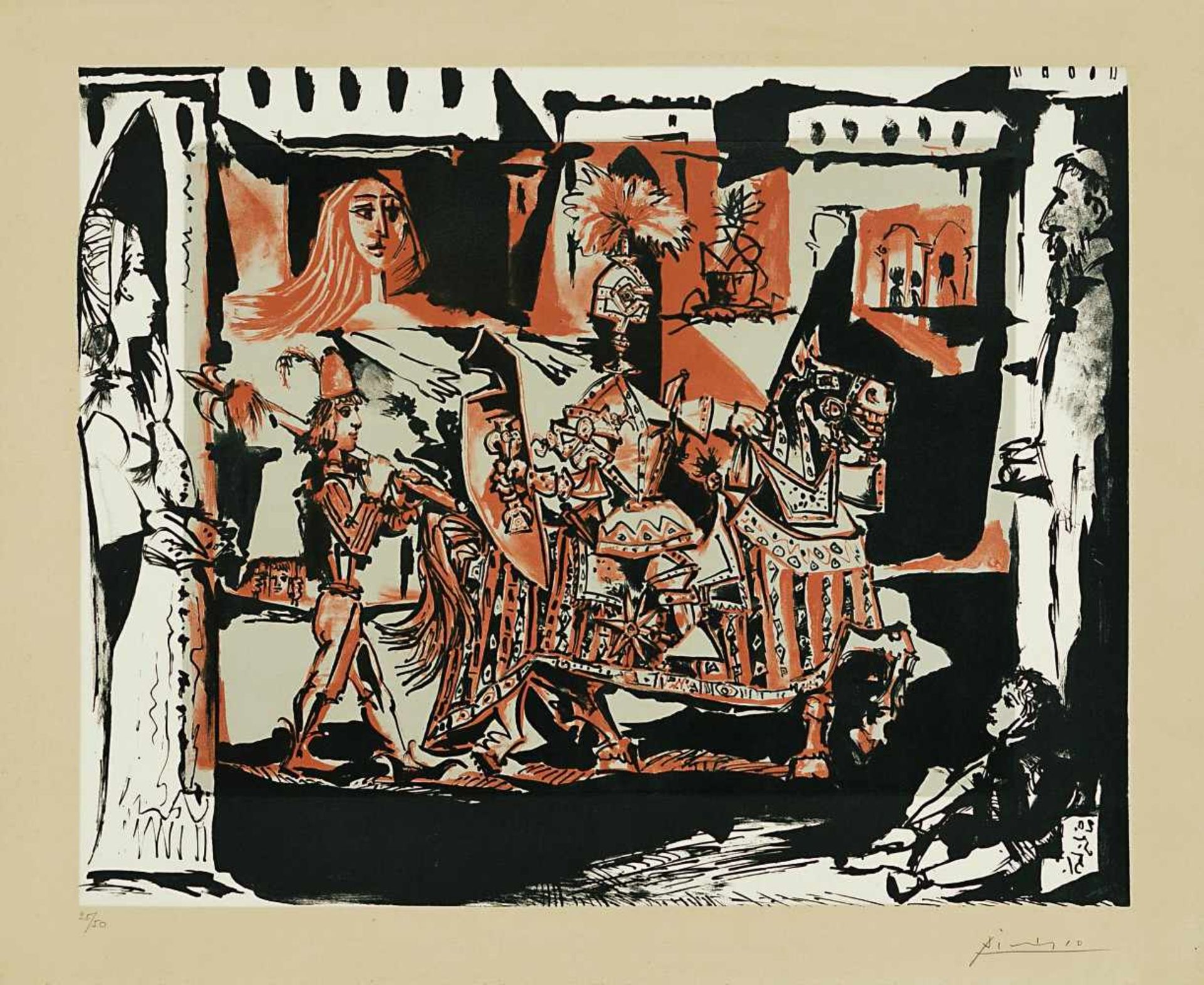 Picasso, Pablo1881 Málaga - 1973 MouginsLe départFarblithographie (WZ: "Arches") Blatt: 53,8 x 65 cm