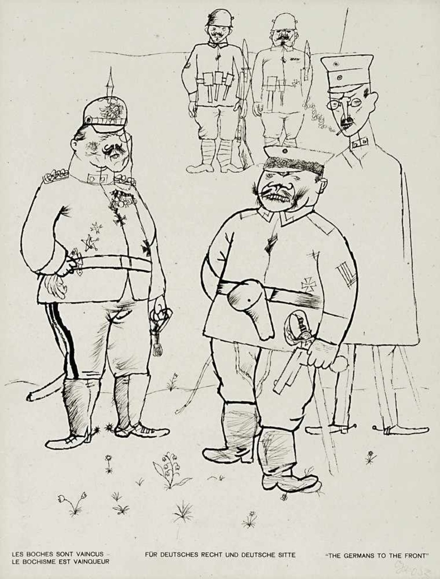 Grosz, George1893 Berlin - 1959 ebd.Für deutsches Recht und deutsche Sitte ("The Germans to the