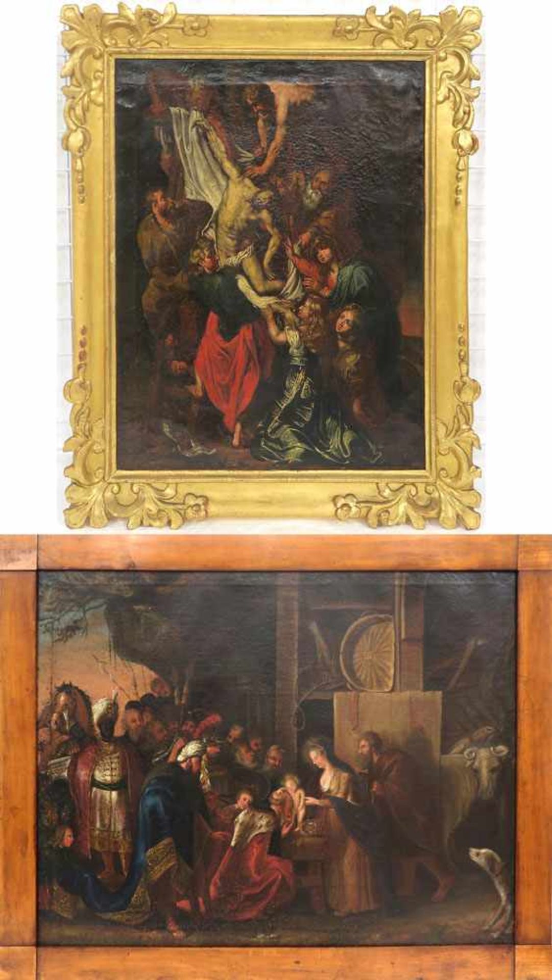 Kopie nach Peter Paul RubensKreuzabnahme / Anbetung der Heiligen Drei KönigeÖl/Lwd. 53 x 42 cm