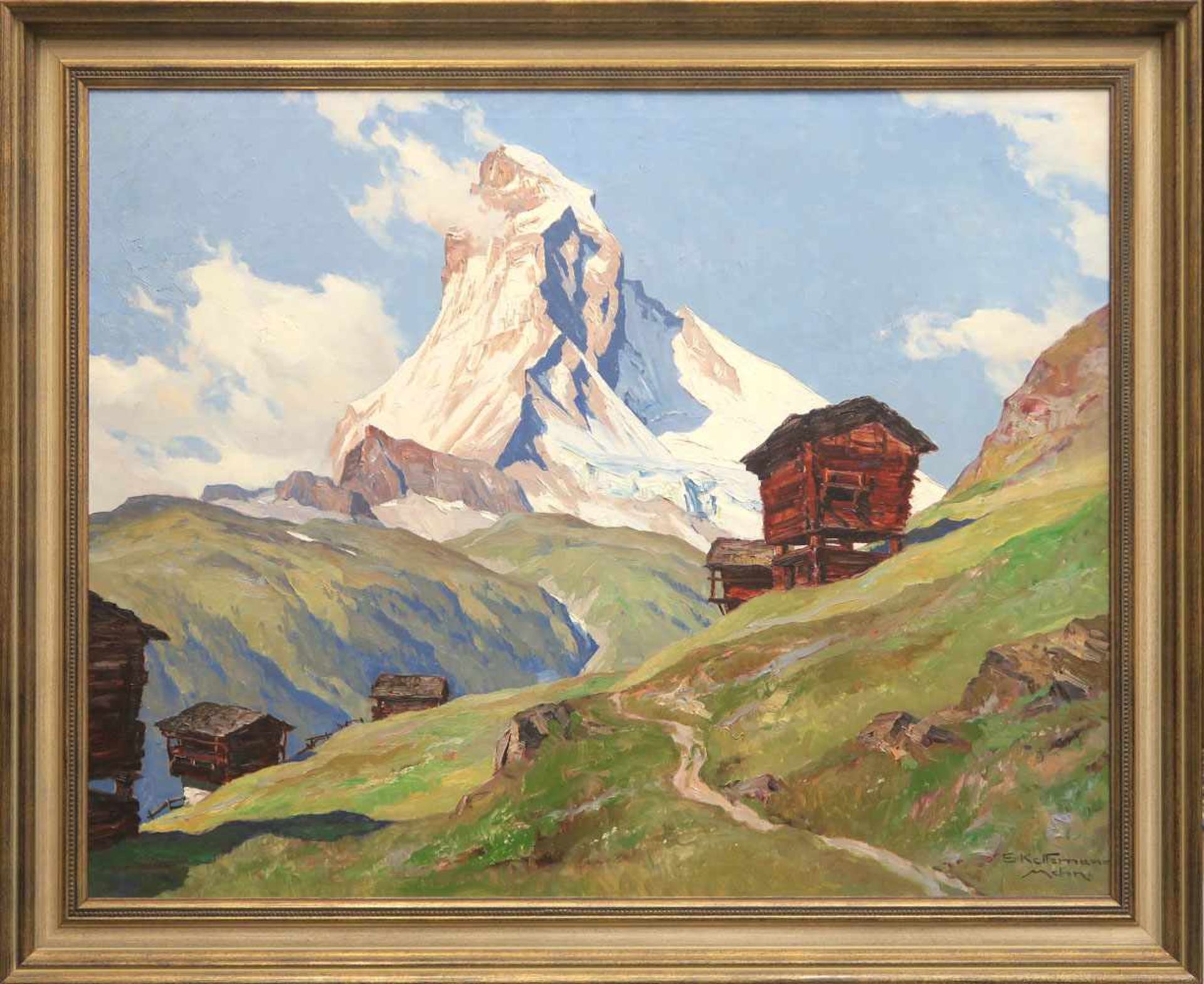 Kettemann, Erwin1897 München - 1971 TegernseeBlick auf das MatterhornÖl/Lwd. 90,5 x 115 cm. R. u.