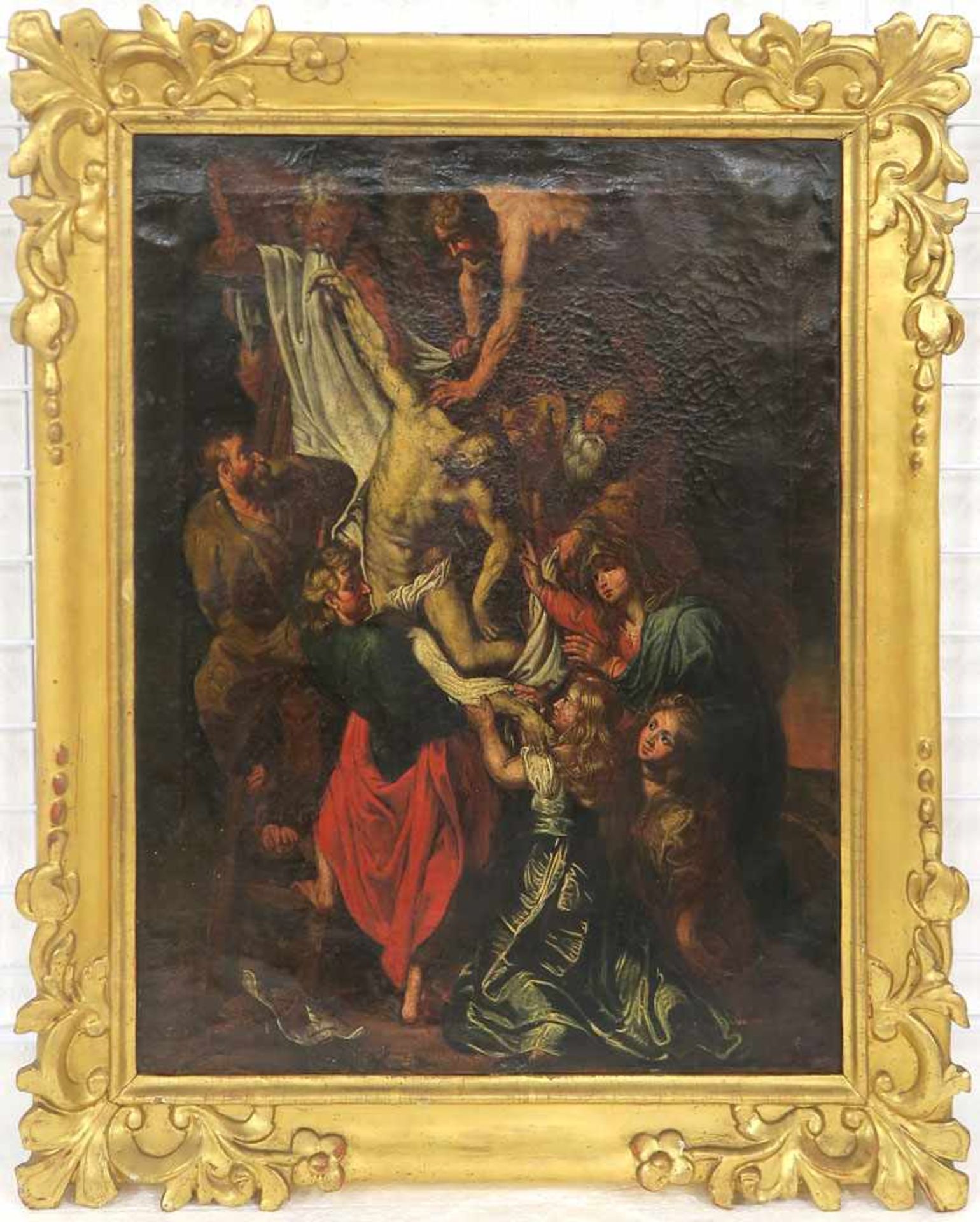 Kopie nach Peter Paul RubensKreuzabnahme / Anbetung der Heiligen Drei KönigeÖl/Lwd. 53 x 42 cm - Bild 3 aus 3