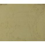 Winter, Joseph Georg (Attrib.)Studie zu einem Jagdhund(München 1751-1789 ebd.) Bleistiftzeichnung