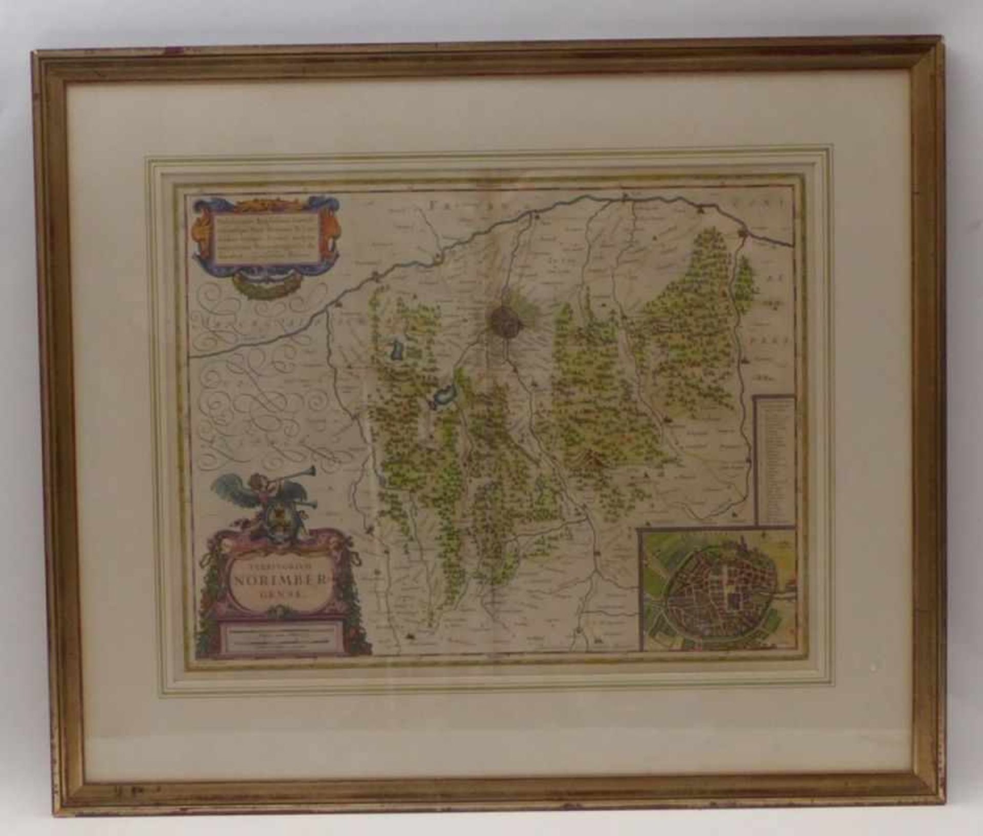 Blaeu, Willem"Territorium Norimbergense"(Niederlande 1571-1638 Amsterdam) Nürnberger Gebiet; links - Bild 3 aus 4