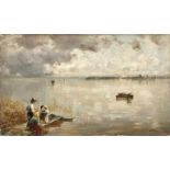 Wopfner, JosephBlick über den Chiemsee auf die Fraueninsel(Schwaz 1843-1927 München) Öl/Lwd.