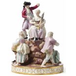 Gärtnergruppe am BaumMeissen, 19. Jh.Modell von Michel Victor Acier, 1773. Sechs Figuren, d.h.