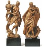 Zwei BozzettosFranken, wohl Würzburg, 18. Jh.Vollrund gearbeitete Figuren, männliche Allegorie des
