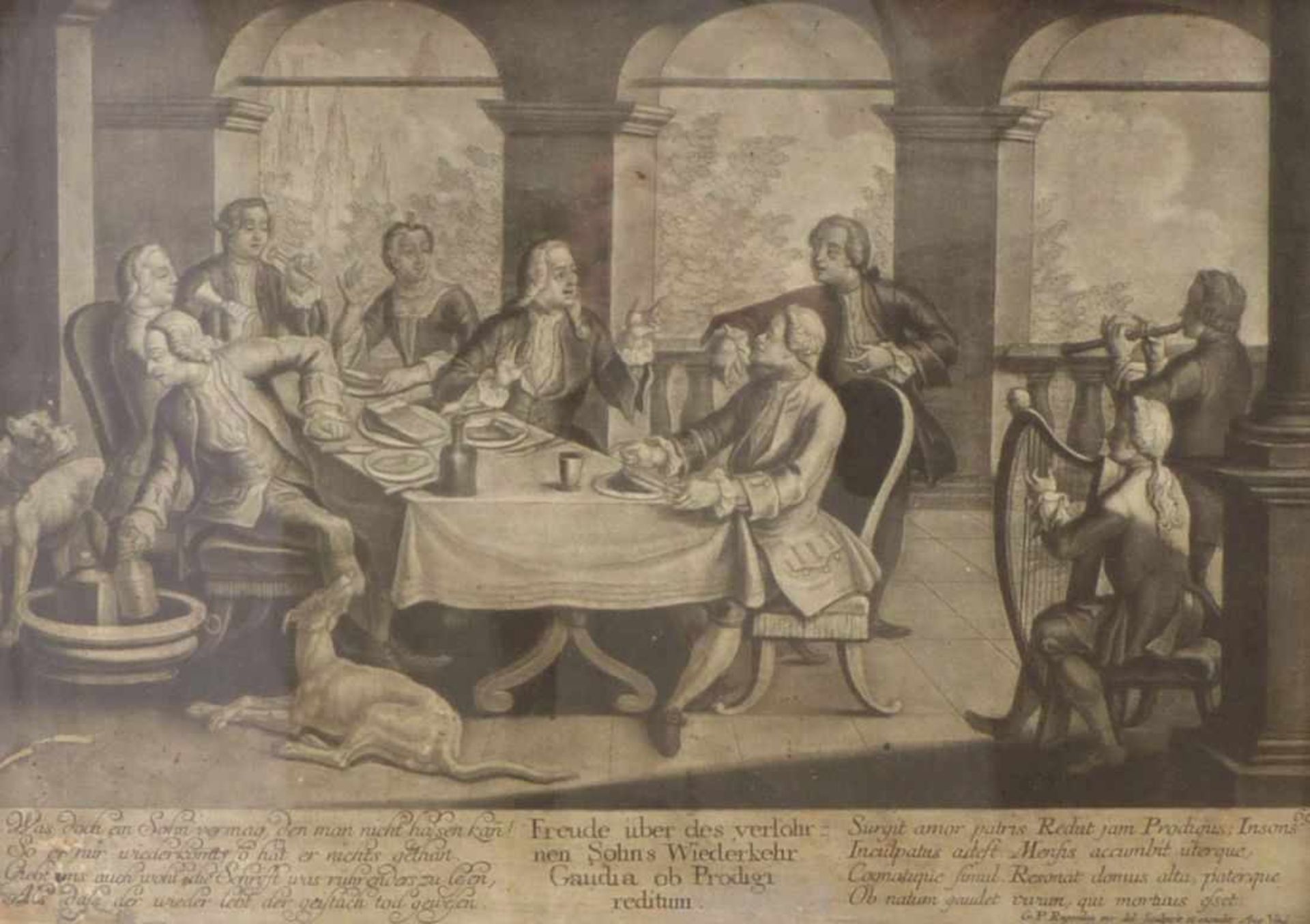 Rugendas, Georg Philipp IFünf Darstellungen zum Thema "Der verlorene Sohn"(Augsburg 1666-1742 - Bild 4 aus 4