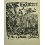 Lobisser, SwitbertEx Libris für Franz Florian Zeller(Tiffen 1878-1943 Klagenfurt) Auf einem Baum ein