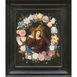 Brueghel, Jan d. J. und Nachfolger des Frans FranckenBlumenkranz um Christus, das Kreuz tragend(