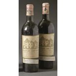 Château Haut-BrionBordeauxZwei Flaschen Premier Grand Cru Classé von 1953, hellrosafarbene