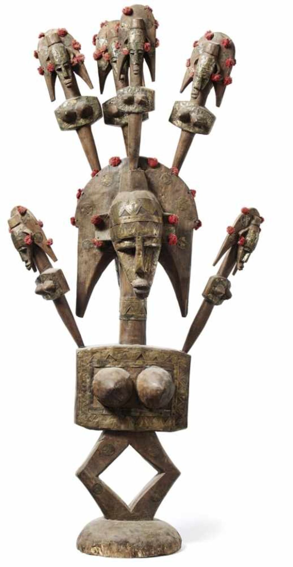 Afrikanische Altarfigur der DogonMali/Westafrika, ca. 40 - 60 Jahre altDoppelfigur (Bi-Face),