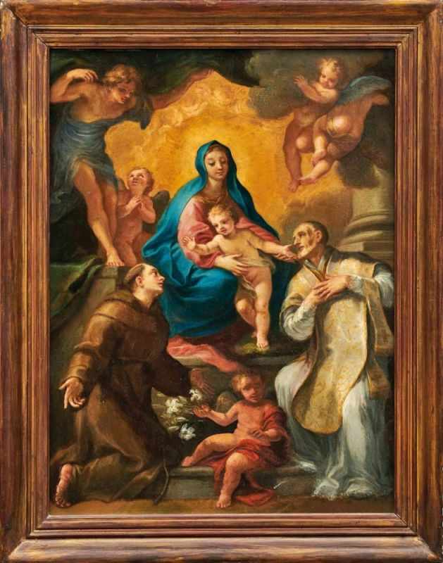 Sirani, Elisabetta - Umkreis derMadonna mit zwei HeiligenBologneser Schule nach 1700. Die heiligen