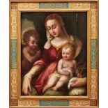 Madonna mit Kind und dem JohannesknabenVenezianische Schule, um 1560-80Öl/Pappelholz. 77 x 60,5