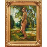zurückgezogenZiffer, SándorFemale nude in brook landscape with trees(Eger 1880-1962 Nagybánya) Oil