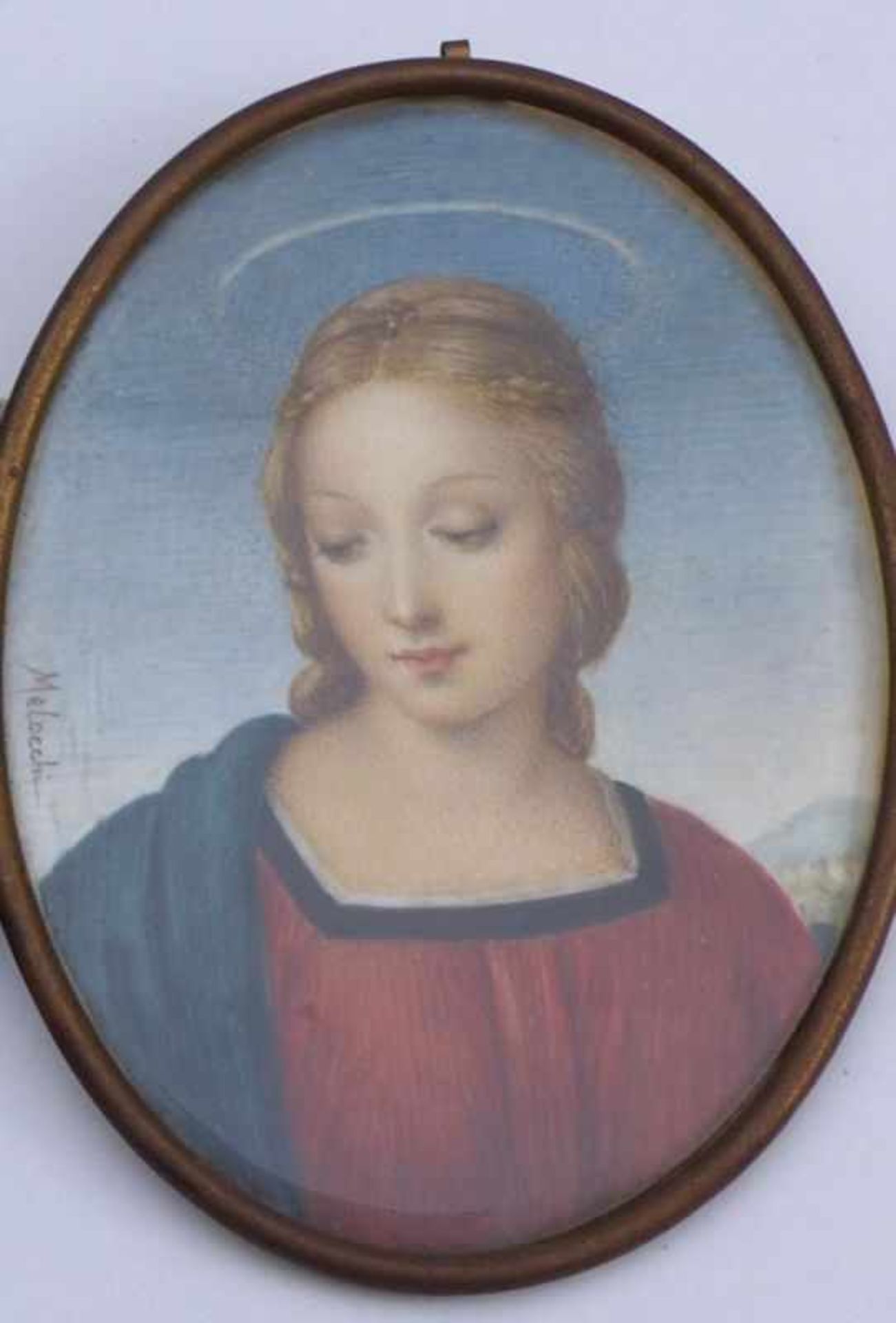 Melocchi, E.Zwei Madonnendarstellungen(Florenz, 20. Jh.) Bildausschnitt nach dem Gemälde des Filippo - Bild 4 aus 4