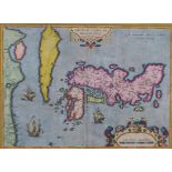 Ortelius, AbrahamLandkarte Japan "Iaponiae Insulae Descriptio"(Antwerpen 1527-1598 ebd.)