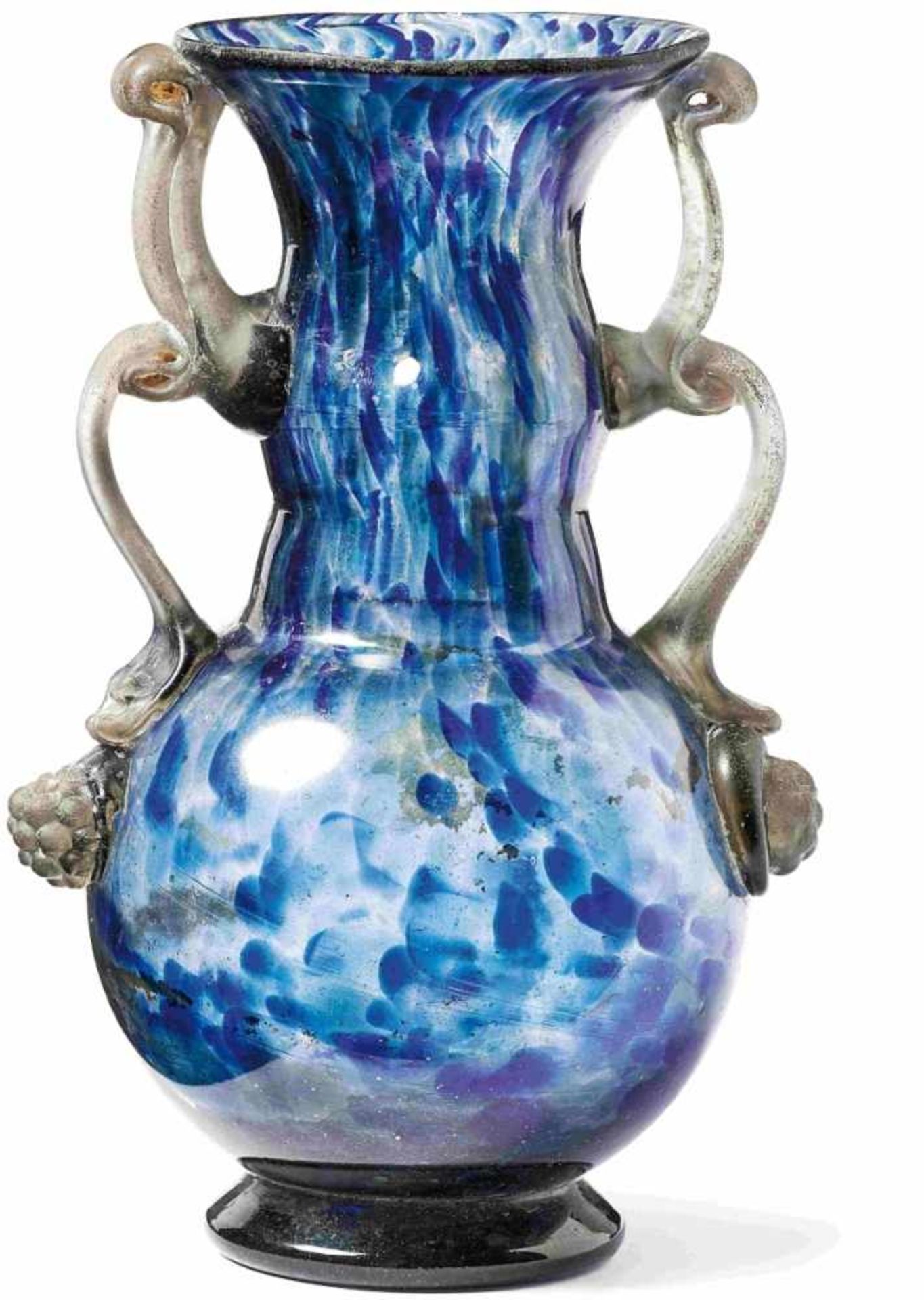 Vase "Carnevale"Fratelli Toso, Murano - um 1920Bauchiger Korpus, der Hals mit ausschwingender