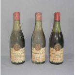 Chanson Père & FilsBurgundDrei Flaschen Gevrey-Chambertin 1er Cru von 1957, rote Kapseln. - Stark
