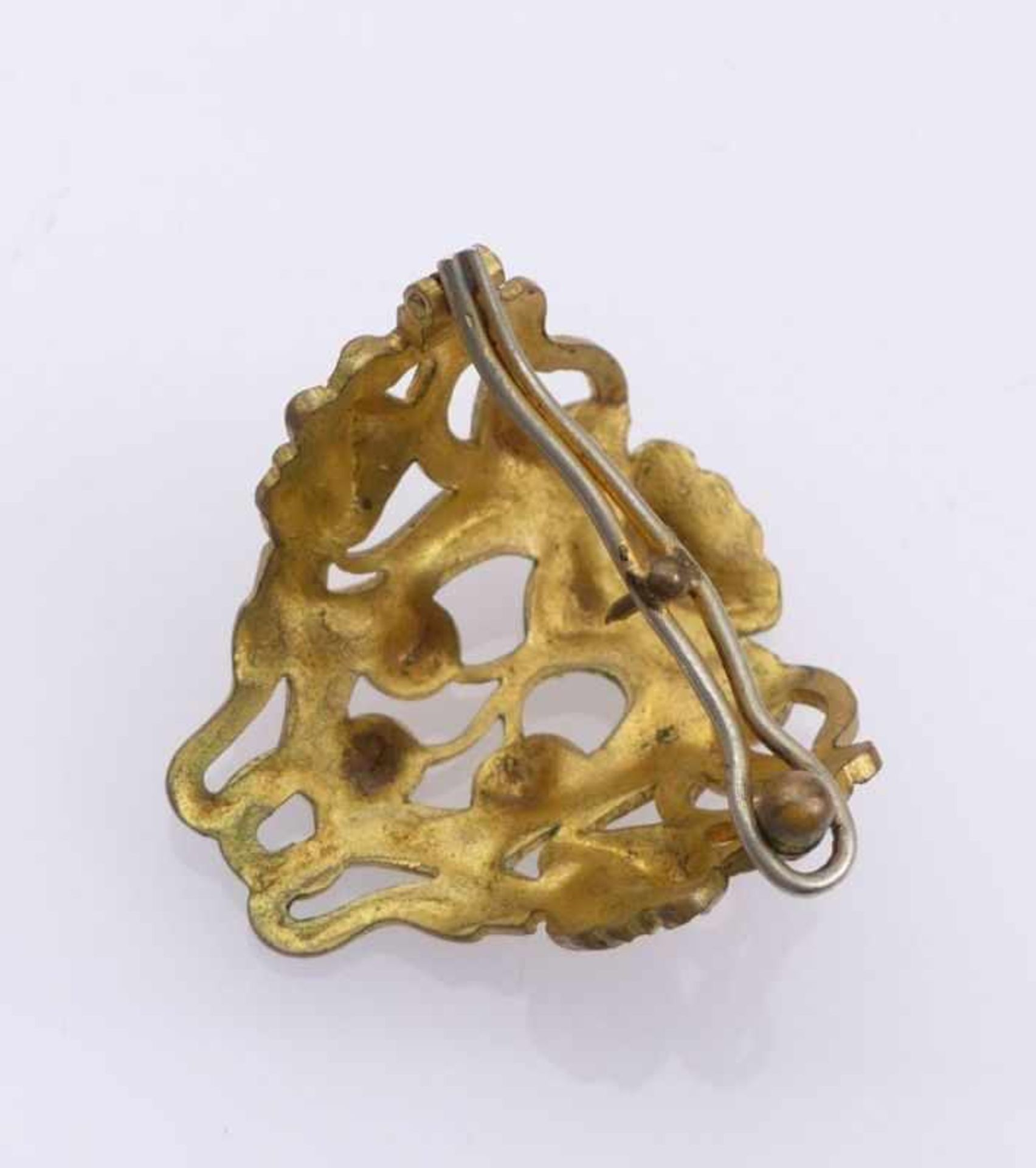 Jugendstil-Haarspange für ZopfUm 1900Floral durchbrochen gearbeitete, konvexe Form. Metall, - Image 2 of 2