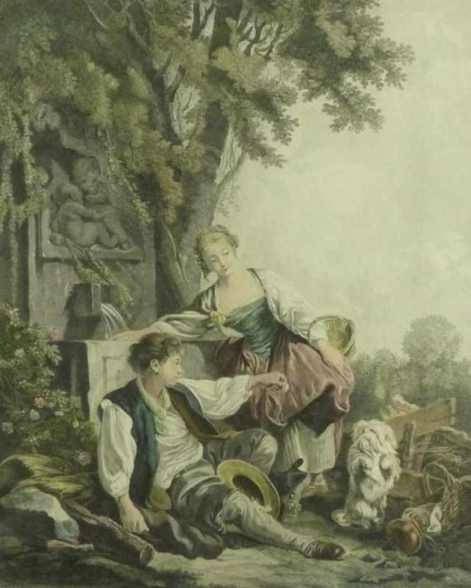 Gaillard, René"Dédié à Monsieur Papillon De La Ferlé"(Paris 1719-1790 ebd.) Rastendes Paar am