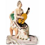 GitarrenspielerinLudwigsburg, um 1765Entwurf Joseph Nees, 1764/67. Auf rechteckigem Sockel mit