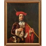 Cuyp, Aelbert Jacobsz (Attrib.)Bildnis eines Jägers mit totem Rebhuhn und Jagdhund(Dordrecht 1620-