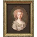 Portrait der jungen "Madame Comtesse de Choiseul Daillecourt"Frankreich, 2. H. 18. Jh.Ovaler