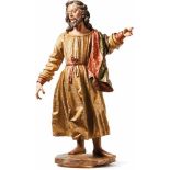 Saint JohnSpain, around 1700The bearded saint in a splendid robe decorated with golden foliage and a